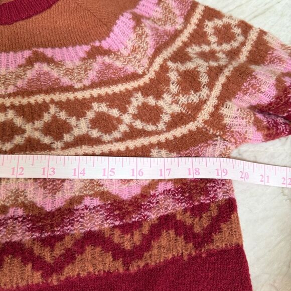 DG2 by Diane Gilman Intarsia Fair Isle Pullover Sweater Size L NWT - Picture 8 of 9